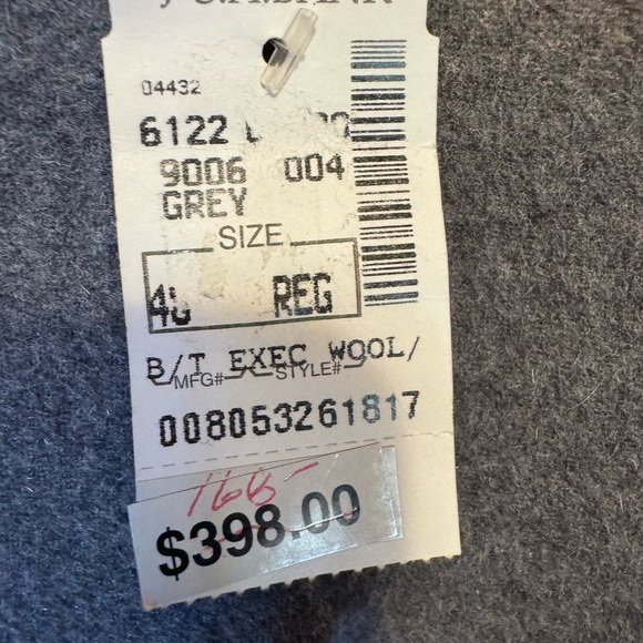 New Jos A Bank Gray Tailored Fit Wool Blazer Sport Jacket 48R Executive Collecti - Picture 9 of 14